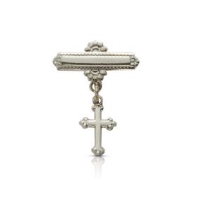 Sterling Silver Cross Bar Pin - 1"