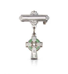 Sterling Silver Celtic Cross Bar Pin - 1"