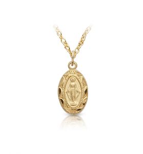 14K Gold Filled Baby Miraculous Medal - 1/2"