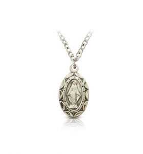 Sterling Silver Baby 
Miraculous Medal - 1/2"