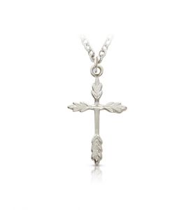 Sterling Silver Wheat Cross Necklace