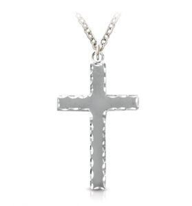 Sterling Silver Cross with Our Father Prayer on Back