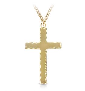 14K Gold Plated Over Sterling Silver Cross Necklace [1]