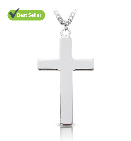 Sterling Silver Plain Cross Necklace