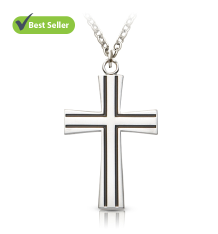 Sterling Silver Antique with Flared Ends Cross Necklace