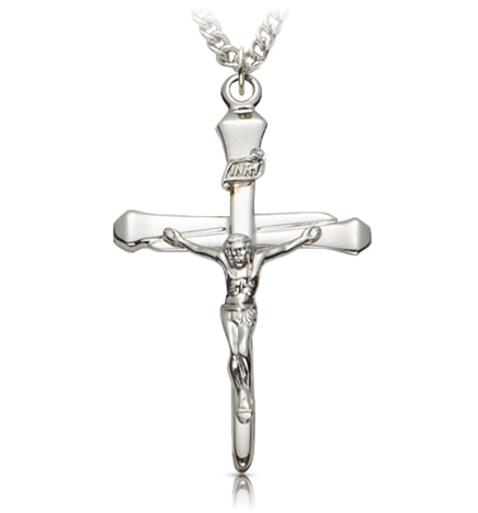 Sterling Silver Nail Crucifix Necklace [1]