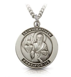 Sterling Silver Medal of St. Matthew, Patron Saint of Bankers & Accountants - 1" [2]