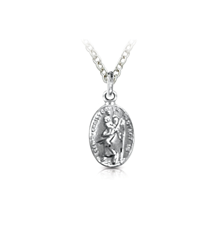 Sterling Silver St. Christopher Medal - 1/2" [1]