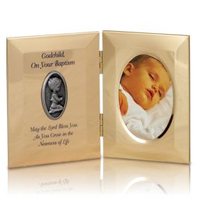 8" x 5" Metal Boy Godchild Baptism Photo Frame