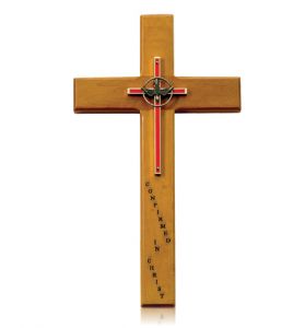 Confirmation Maple Wood and 
Brass Wall Cross - 9 3/4" 