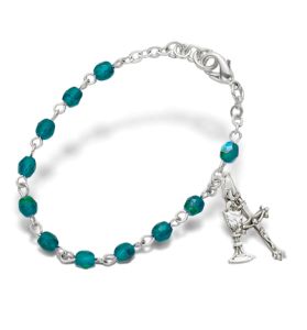 First Communion May Birthstone Bracelet - 5 1/2"