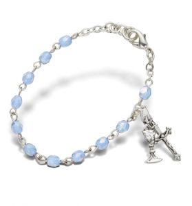 First Communion December Birthstone Bracelet - 5 1/2" 