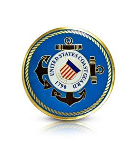 Adhesive United States Coast Guard Emblem - 2"